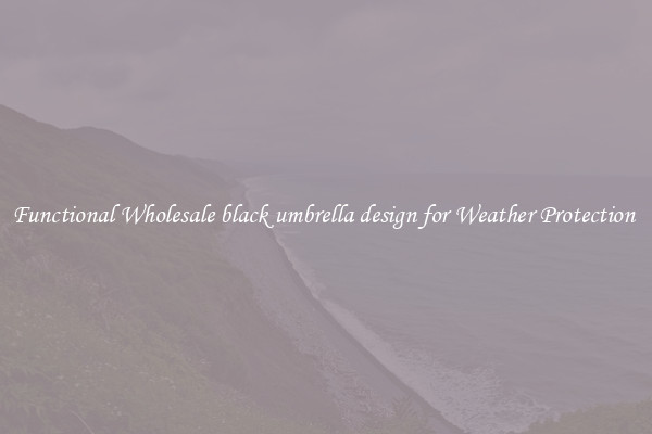 Functional Wholesale black umbrella design for Weather Protection 