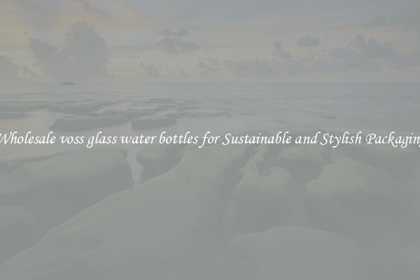 Wholesale voss glass water bottles for Sustainable and Stylish Packaging