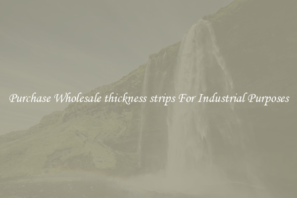 Purchase Wholesale thickness strips For Industrial Purposes