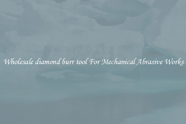 Wholesale diamond burr tool For Mechanical Abrasive Works