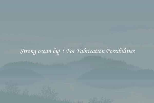 Strong ocean big 5 For Fabrication Possibilities