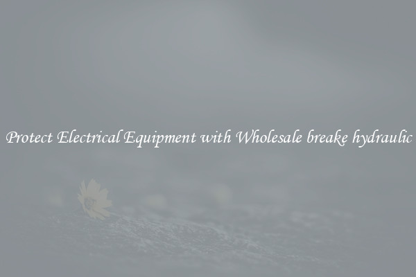 Protect Electrical Equipment with Wholesale breake hydraulic