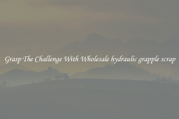 Grasp The Challenge With Wholesale hydraulic grapple scrap