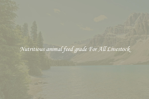 Nutritious animal feed grade For All Livestock