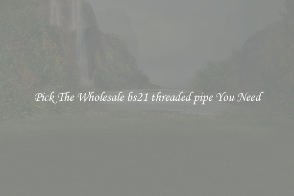 Pick The Wholesale bs21 threaded pipe You Need